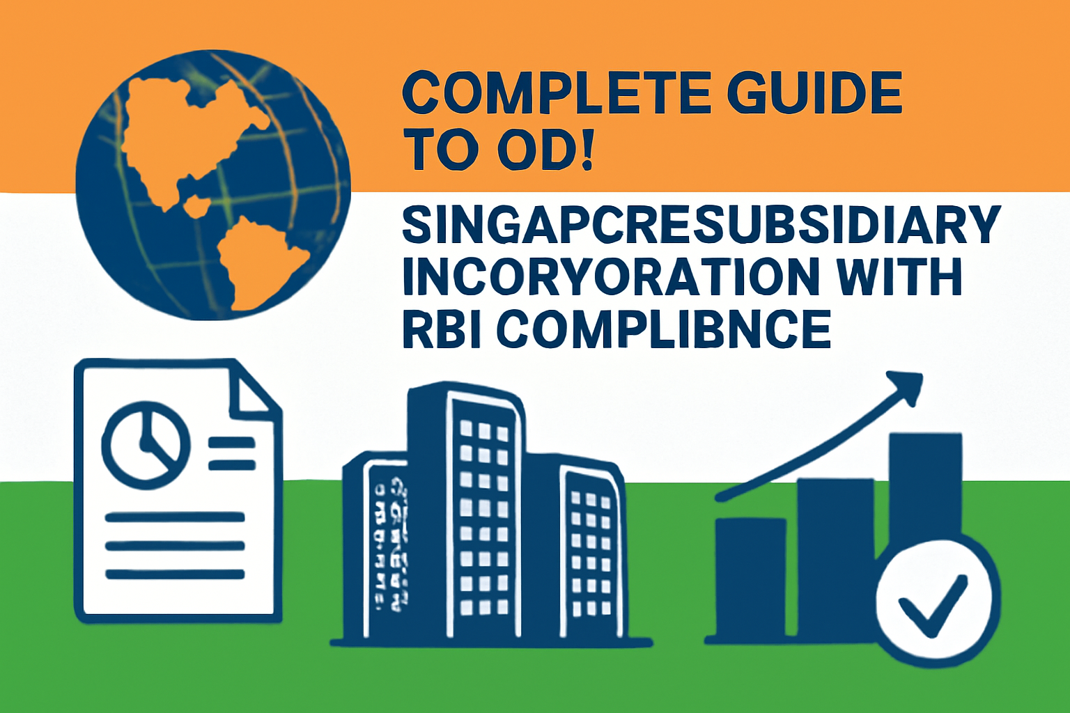 "ODI compliance thumbnail with Indian tri-colour, Singapore skyline, and compliance icons, highlighting Singapore subsidiary incorporation and RBI regulations, FEMA rules, ODI Compliance, RBI