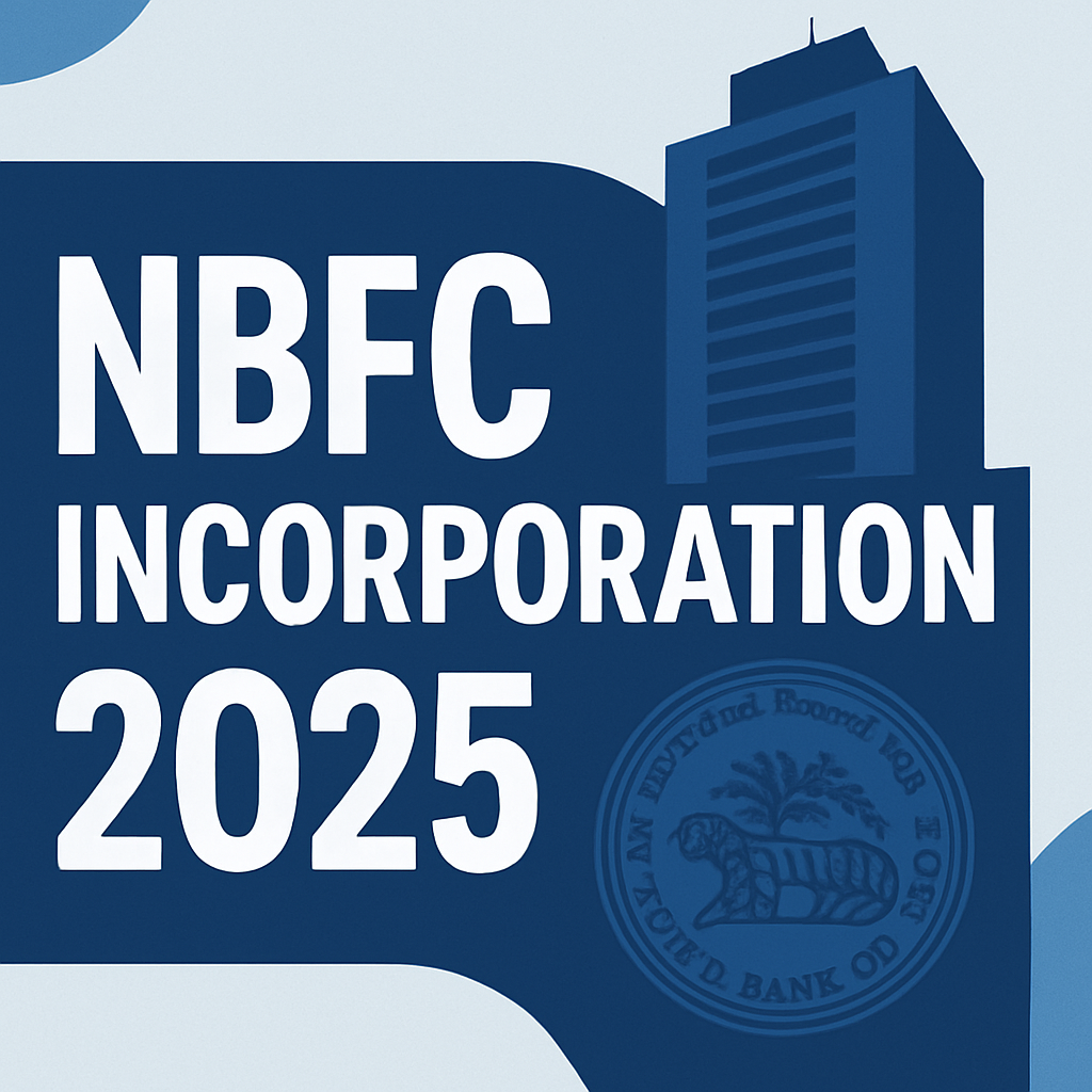NBFC Incorporation in India 2025 thumbnail with RBI silhouette, blue theme, bold title, ComplianceGyan branding